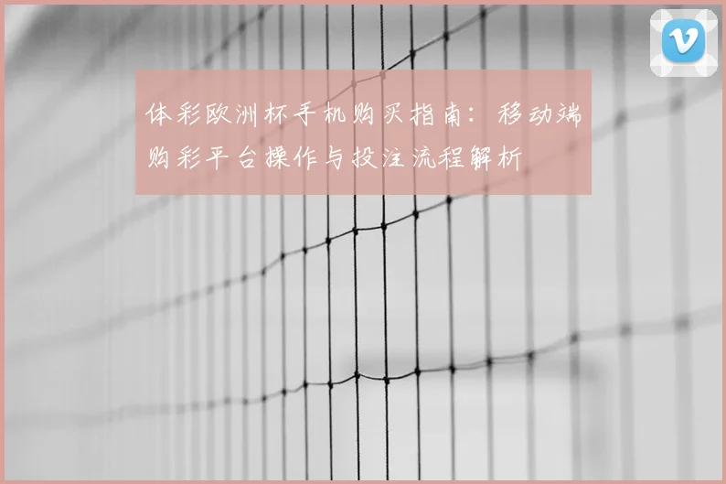 体彩欧洲杯手机购买指南:移动端购彩平台操作与投注流程解析